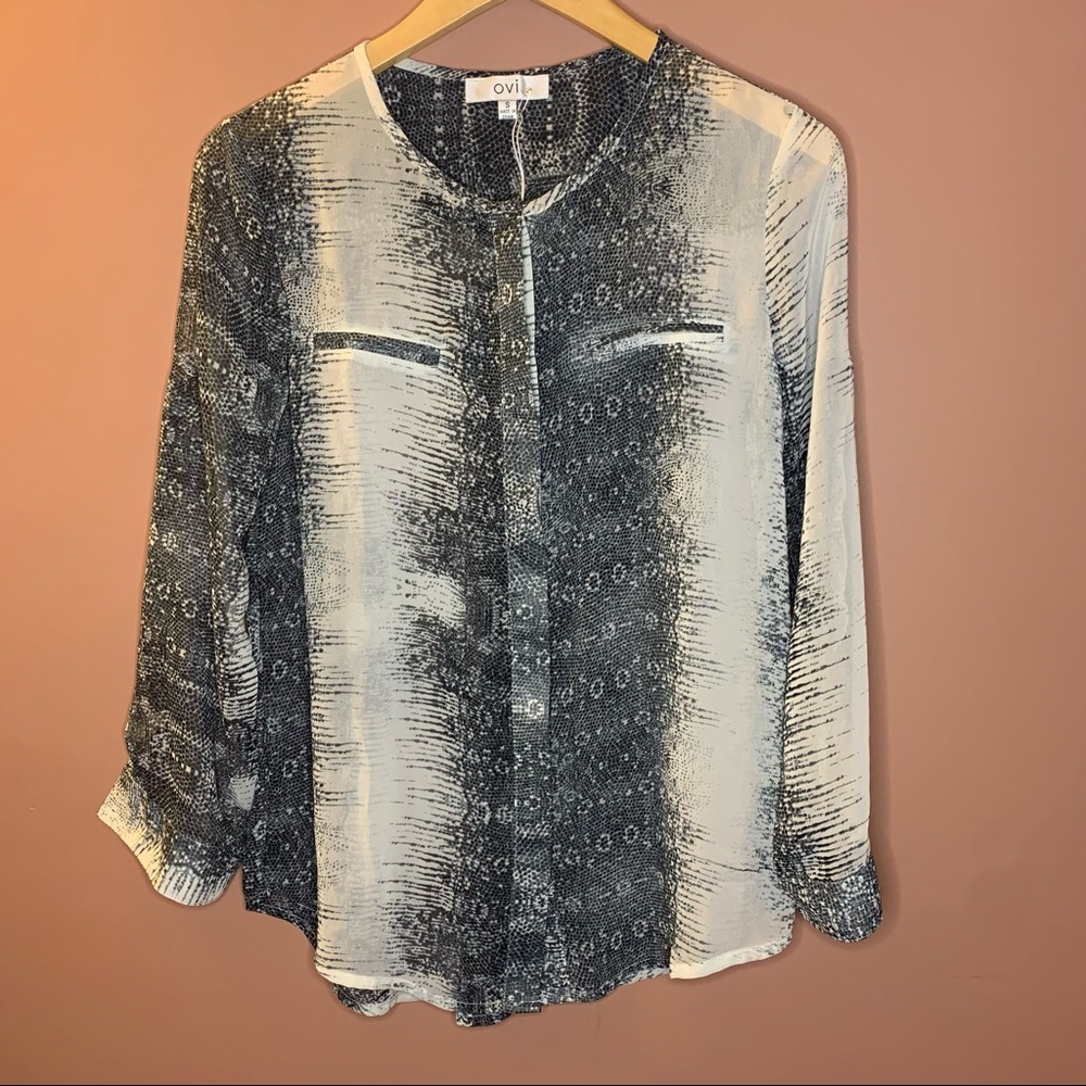 NWOT L/S Chiffon Blouse